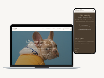 Website for the dog salon Shine