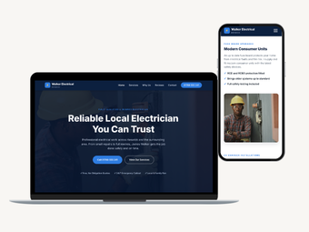 Website for electrician Walker Electrical